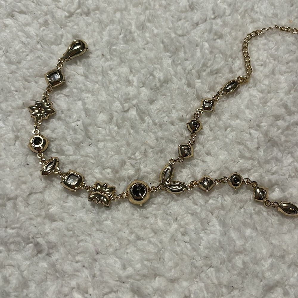INC Gold-Tone Multi-Crystal 24" Lariat Necklace - Picture 4 of 4
